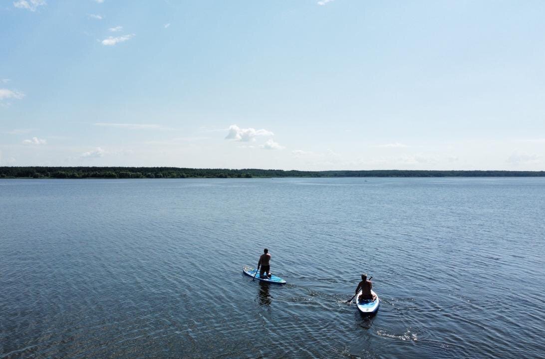 Прогулка по водохранилищу на сапах.